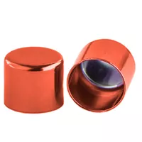 12 mm Orange Metal Cord End caps