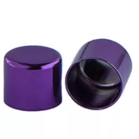 12 mm Purple Metal Cord End caps