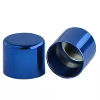12 mm Blue Metal Cord End caps
