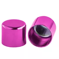 12 mm Pink Metal Cord End caps