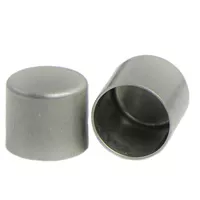12 mm 'Pearl Nickel' Metal Cord End caps