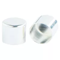 12 mm Silver Metal Cord End caps