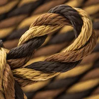 Ebony, Sepia Brown & Old Gold PPM Twisted Rope - Ø 12mm