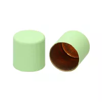 Green Silicone 8 mm Metal Cord End Caps