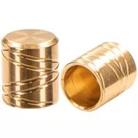 10mm 'Brass' Pro End Caps with 4 crossed grooves