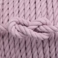 Pastel Lilac Cotton Twisted Rope - Ø 10 mm