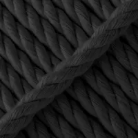 Black Cotton Twisted Rope - Ø 8 mm