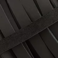 15 mm Black Greased Leather Band (Pull-Up Leather) per meter