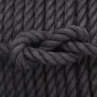 Black Cotton Twisted Rope - Ø 10 mm