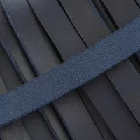 15 mm Blue Greased Leather Band (Pull-Up Leather) per meter
