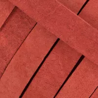10 mm Red Nubuck Leather Band (Pull-Up Leather) per meter
