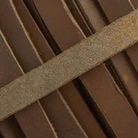 15 mm Brown Greased Leather Band (Pull-Up Leather) per meter