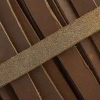 20 mm Brown Greased Leather Band (Pull-Up Leather) per meter