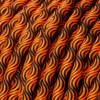 Orange & Black 10 mm Smooth Wave Cord
