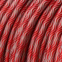 Red & Silver 10 mm Smooth Wave Cord