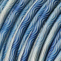 Silver, Blue & Light Blue 10 mm Smooth Wave Cord