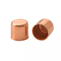 6 mm Rose Gold Cord End caps