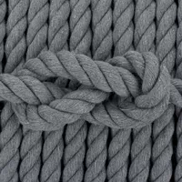 Dark Grey Cotton Twisted Rope - Ø 10 mm