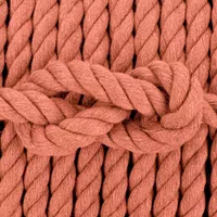 Dark Pink Cotton Twisted Rope - Ø 10 mm