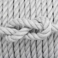 Dove Grey Cotton Twisted Rope - Ø 10 mm