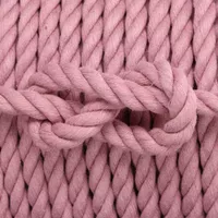 Lavender Pink Cotton Twisted Rope - Ø 10 mm