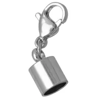 Silver 6 mm End Cap with Clasp