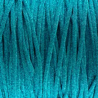Turquoise Glittercord - Hollow 4 mm