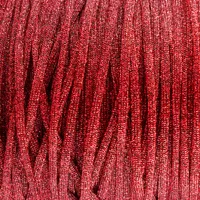 Red Glittercord - Hollow 4 mm