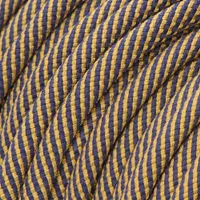Marine Blue & Gold Spiral - Dog Leash Rope - Ø 10mm Nylon