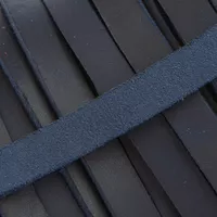 20 mm Blue Greased Leather Band (Pull-Up Leather) per meter