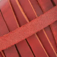 20 mm Red Greased Leather Band (Pull-Up Leather) per meter