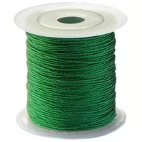 Green - Round Metallic Jewellery Cord - 1mm
