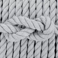 Light Grey Cotton Twisted Rope - Ø 10 mm