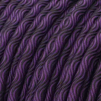 Purple & Black 10 mm Smooth Wave Cord