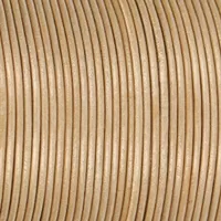 Light Gold - HQ Leather Cord 2 mm