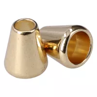Cord End Cone 'Gold' 6 mm. (1 piece)