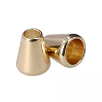 Cord End Cone 'Gold' 4 mm. (1 piece)