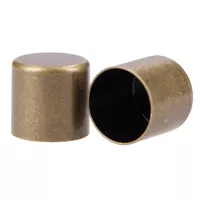 10 mm 'Antique Brass' Metal Cord End caps