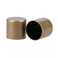 8 mm 'Antique Brass' Metal Cord End caps