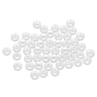 2mm - Set of 50 Plastic Beads Round - White