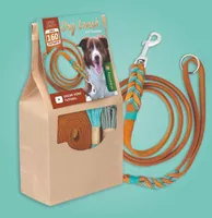 DIY Kit ''Bleed knot'' - Leather Dog Leash With Paracord