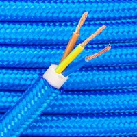 Metallic Royal Blue Braided Electric Cable - Ø 7mm