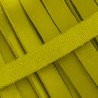 15 mm Lime Green Greased Leather Band (Pull-Up Leather) per meter