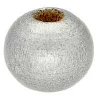 2.5 mm - Wooden Ball Bead - Silver
