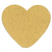 Wooden Bead Heart - Gold