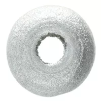 3 mm - Wooden Disc Bead - Silver