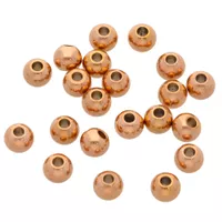 2 mm - Stainless Steel Round Bead - Rose Gold