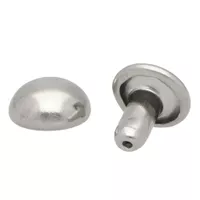 'Nickel Plated' 3 mm x 3 mm Dome Rivet