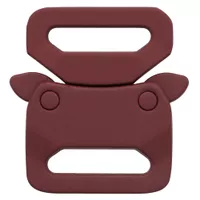 Maroon Silicone 20 mm Safety Buckle