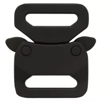 Black Silicone 20 mm Safety Buckle